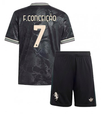 Juventus Francisco Conceicao #7 Replika Tredje Tröja Barn 2025-26 Kortärmad (+ Korta byxor)